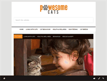 Tablet Screenshot of pawesomecats.com